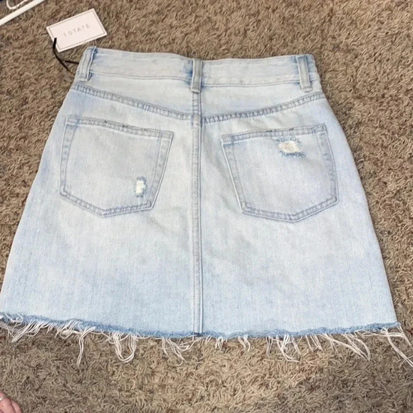 1.STATE distressed jean skirt - Picture 3 of 5